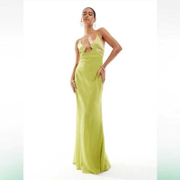 asos neon green dress ASOS DESIGN Ruched Corset Bandeau Mini Dress In Neon Green main image 1